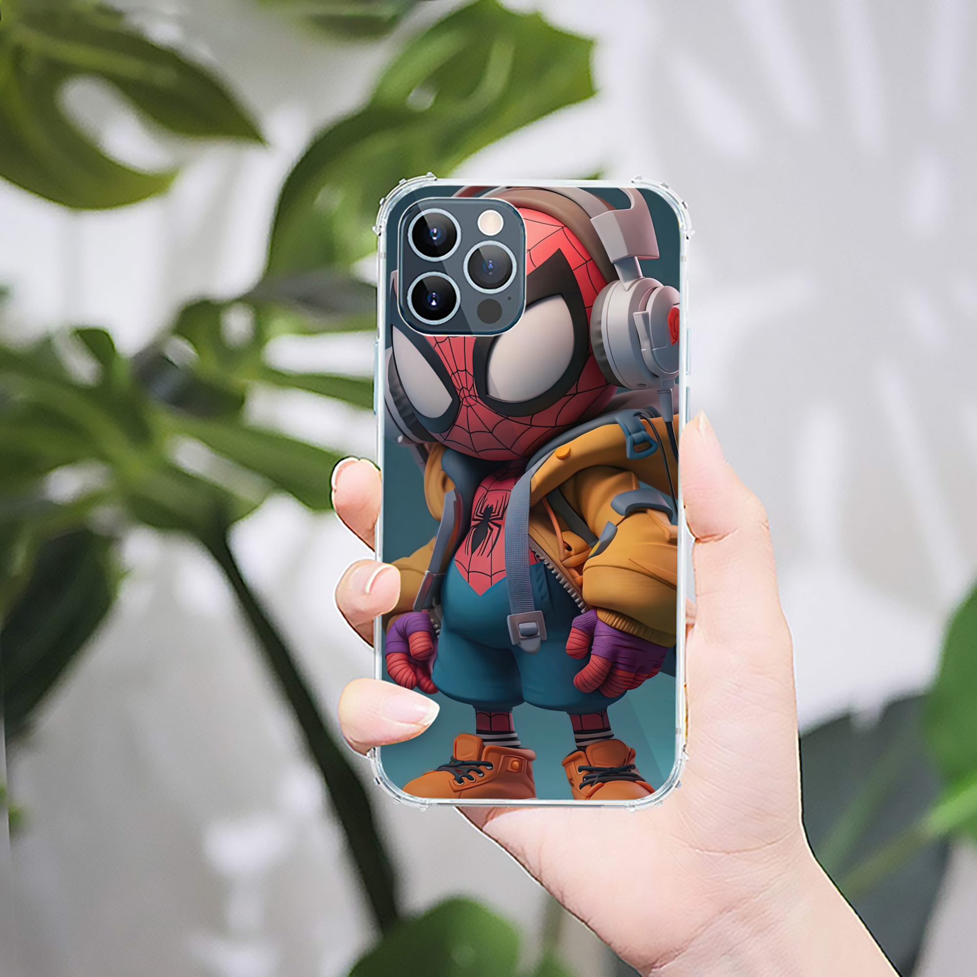 （画像用） Spider Man スパイダーマン 【iPhone 12シリーズ対応】透明スマホケース（クリアソフトケース）